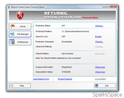 returnil virtual system 2008 premium edition